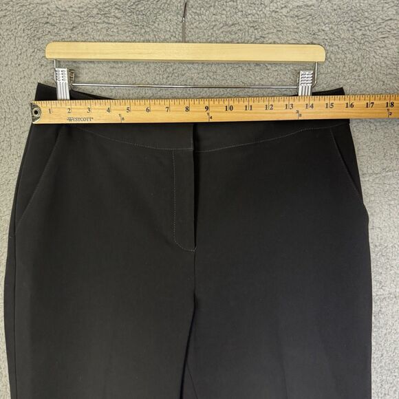 St. John Caviar Emma Pants Women's 6 Black High‎ Rise Front Zip - Picture 3 of 11